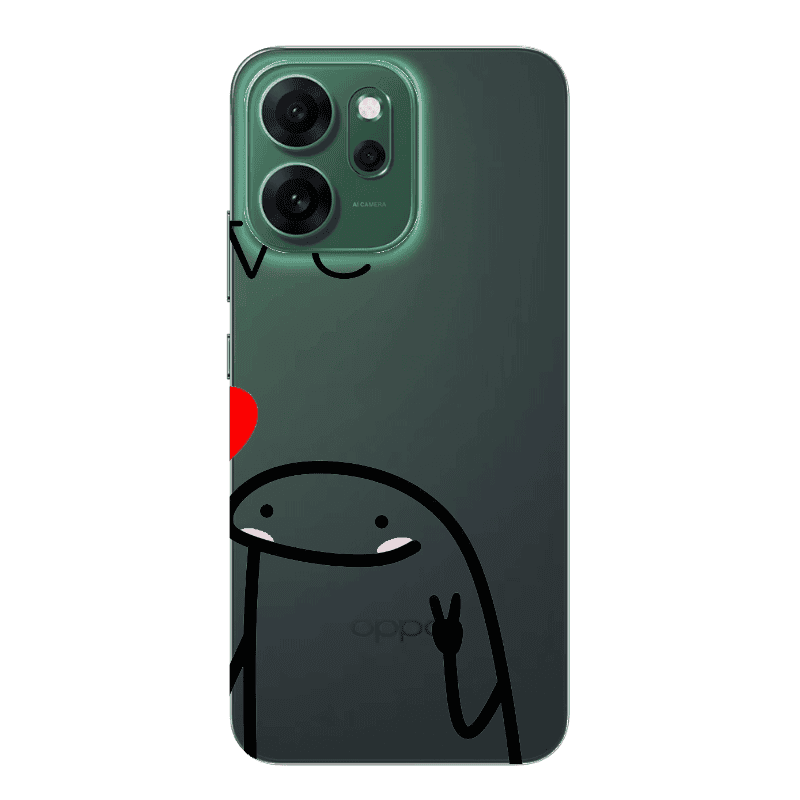 Oppo 14 F Love 2 Transparent Silicone TPU Θήκη